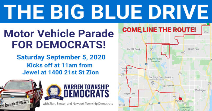 September 5th – The BIG BLUE DRIVE IN SUPPORT OF DEMOCRATS!