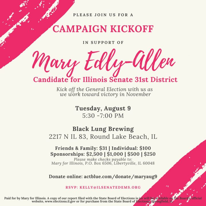 Please Support Mary Edly-Allen on August 9th
